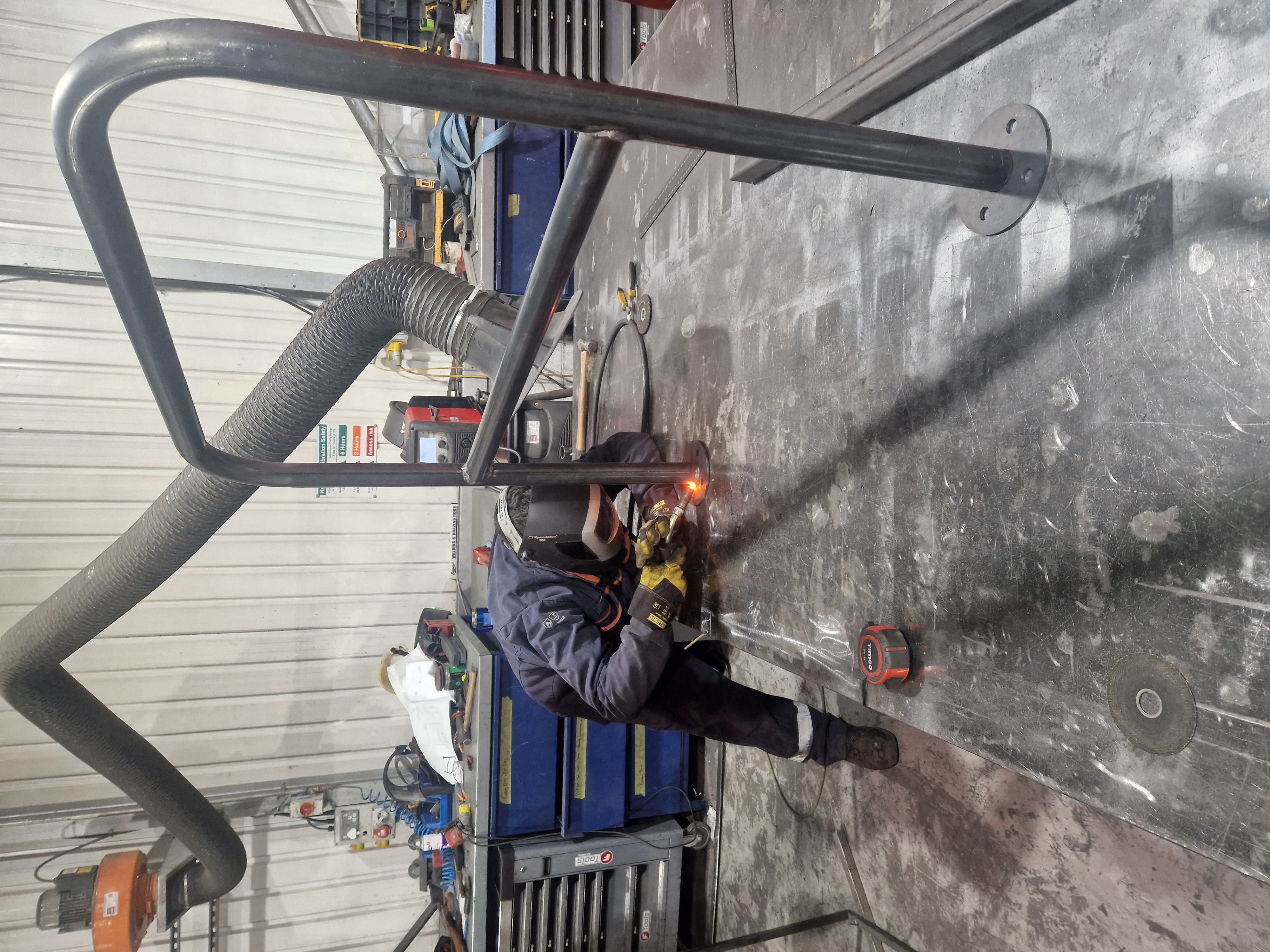 Steel factory at sunset